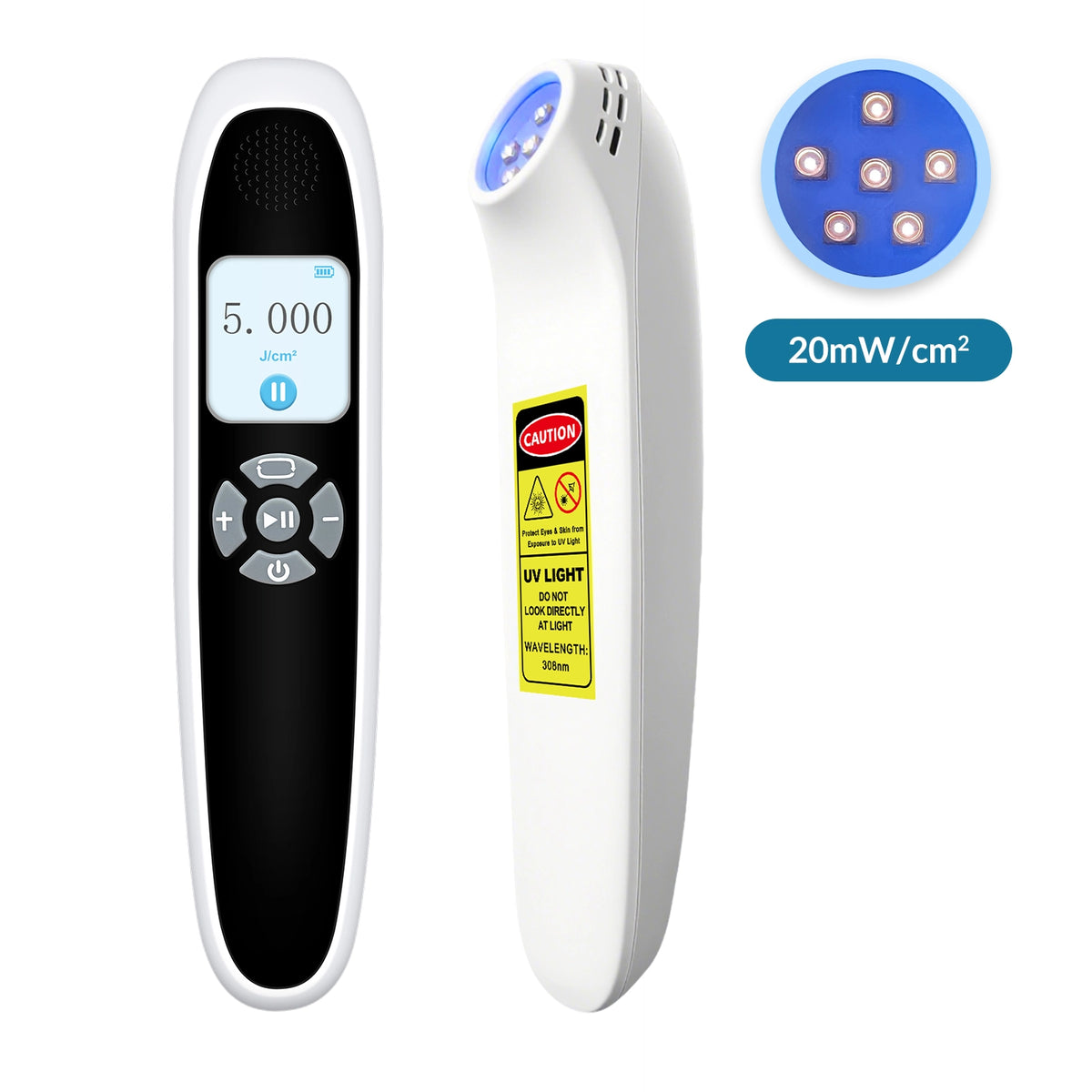 ZJZK Portable 308nm Excimer UVB Light- Vitiligo/Psoriasis Light Therapy Device