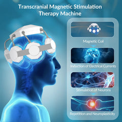 ZJZK rTMS Transcranial Magnetic Stimulation Device | Non Invasive Brain Therapy for Depression, Stroke Recovery, Parkinson, Anxiety & Autism